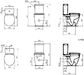 Технически чертеж Моноблок Ideal Standard Connect Space